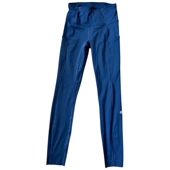 EUC Lululemon Fast & Free 7/8 Tight II Non-Reflective Nulux 25” Long True Navy 4 - Picture 11 of 11